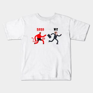 Devil chase Funny 2020 sticker Kids T-Shirt